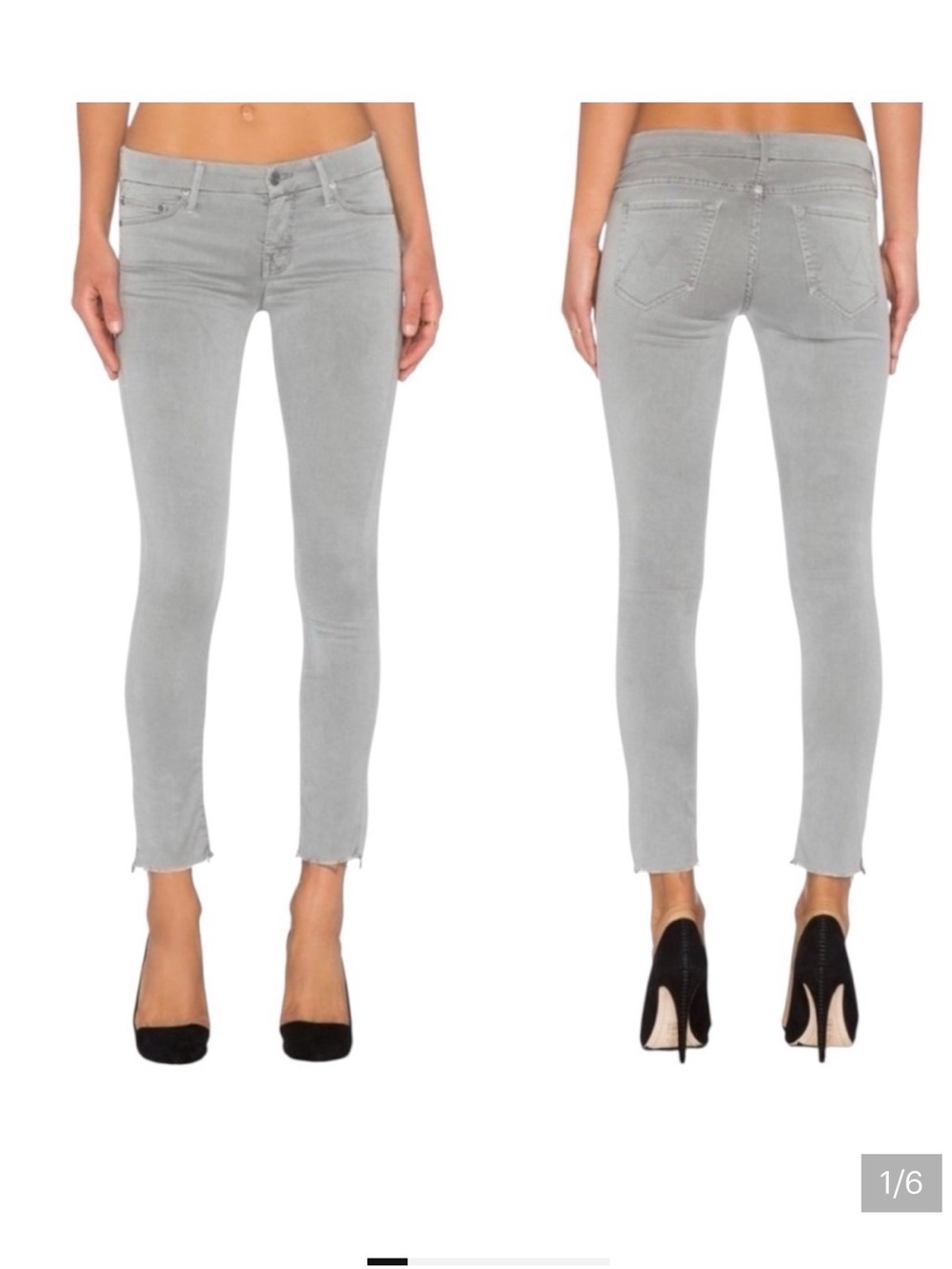 MOTHER “The Looker” High Waisted Frayed Ankle Jeans in “A Run in the Park” SZ 28